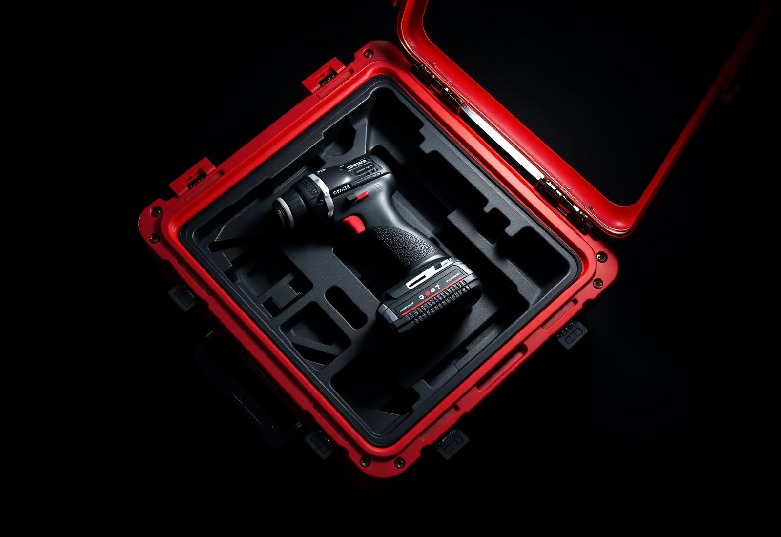 Custom 3D-printed insert inside a modular tool case